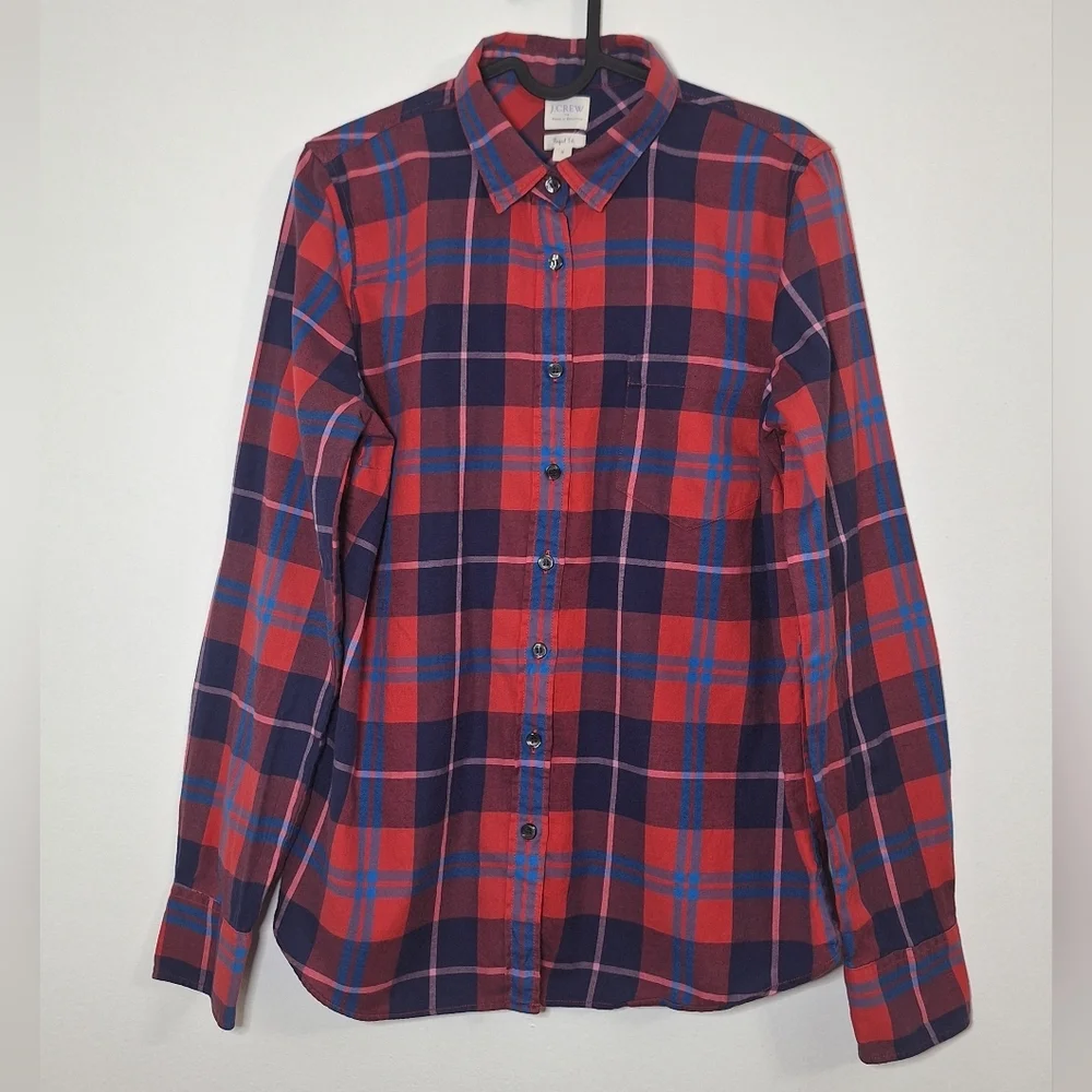 J.CREW BUNDLES  Navy and Red Plaid Button Down Shirts